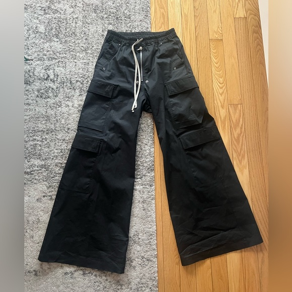 RICK OWENS WIDE CARGOBELAS black 50 Denim Cargobelas in Black